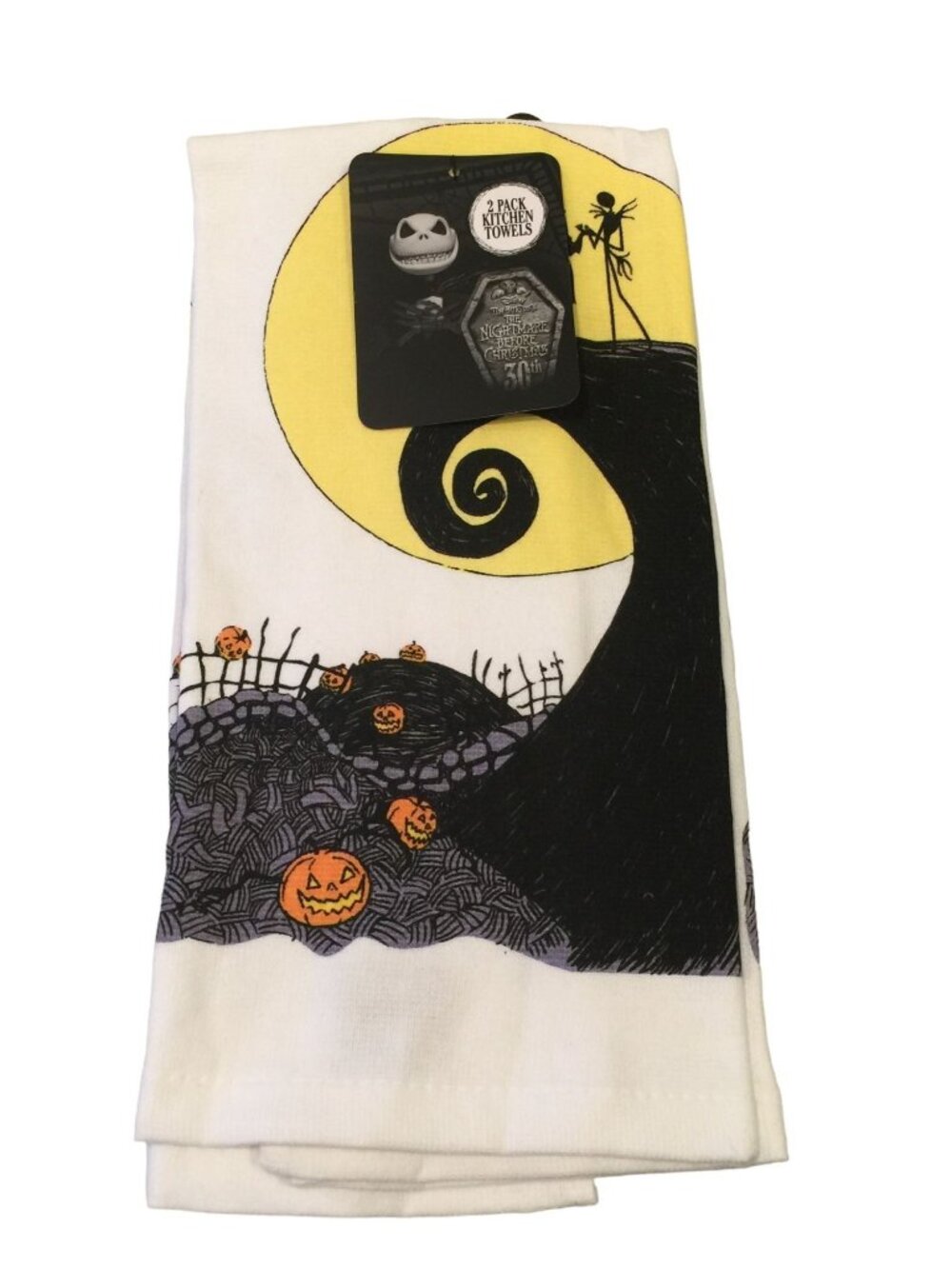 Disney The Nightmare Before Christmas Jack & Sally Kitchen Towels Set of 2
